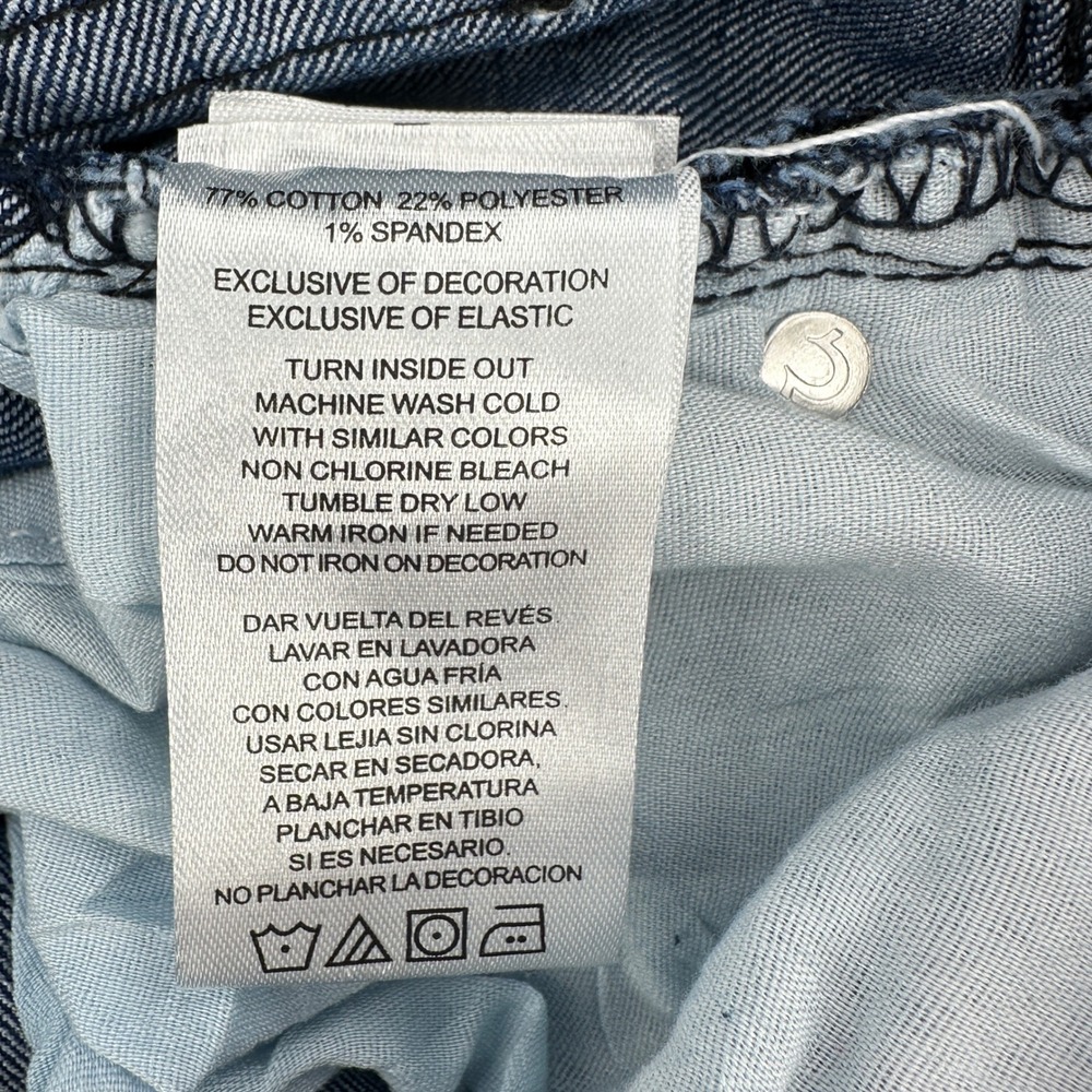 True Religion Girls LG 12 Blue Skinny Jeans Med Wash High Rise Stretch Logo - Picture 9 of 12